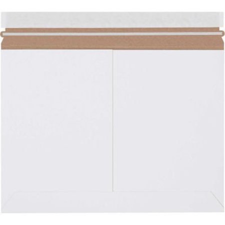 THE PACKAGING WHOLESALERS Stayflats Lite® Side Loading Mailers, 12-1/4"W x 9-3/4"L, White, 200/Pack ENVRM5SLWSS